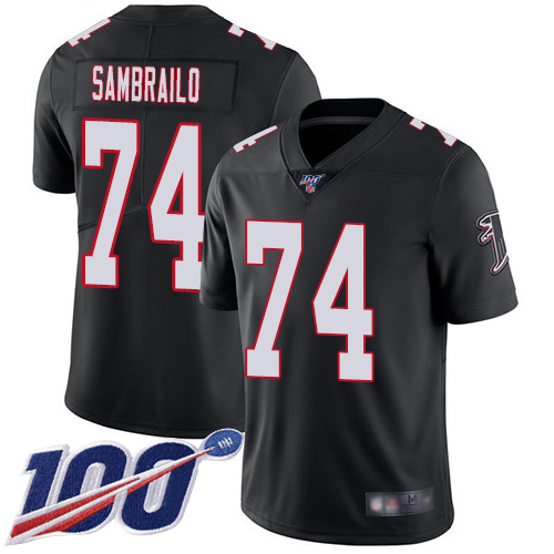 Atlanta Falcons Limited Black Men Ty Sambrailo Alternate Jersey NFL Football #74 100th Season Vapor Untouchable->women nfl jersey->Women Jersey